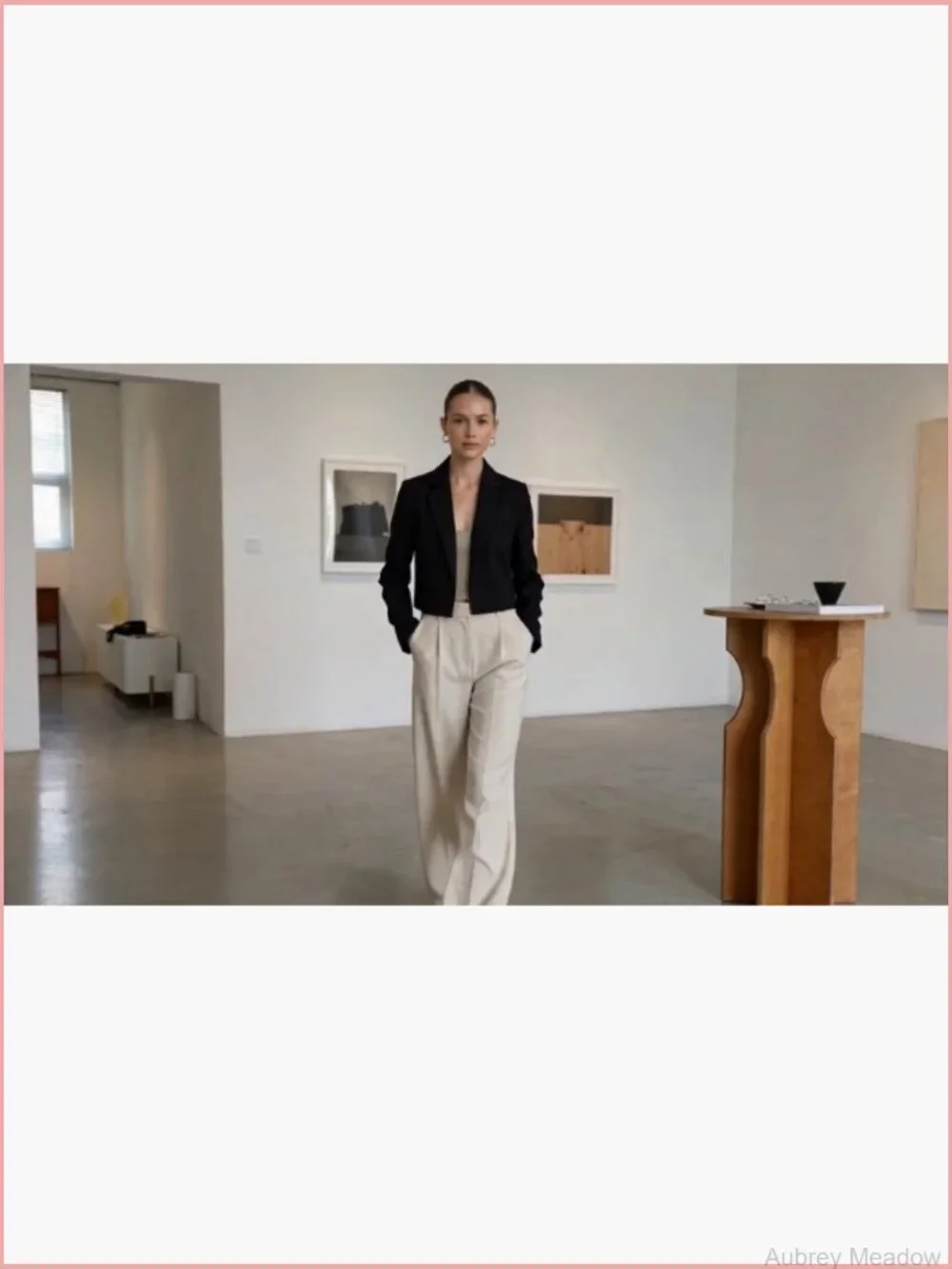 Casual Open Front Cropped Blazer Jacket Long Sleeve Notch Lapel Women